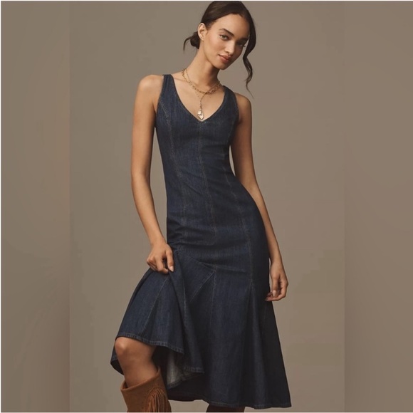 Reformation Dresses & Skirts - Reformation Serafina Denim Midi Dress